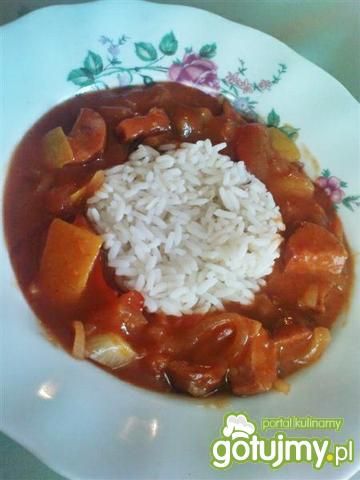 Leczo z cukinią i ryżem 