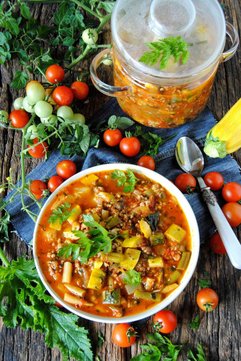 Leczo z fasolką szparagową i mięsem mielonym Leczo z fasolką szparagową i mięsem mielonym