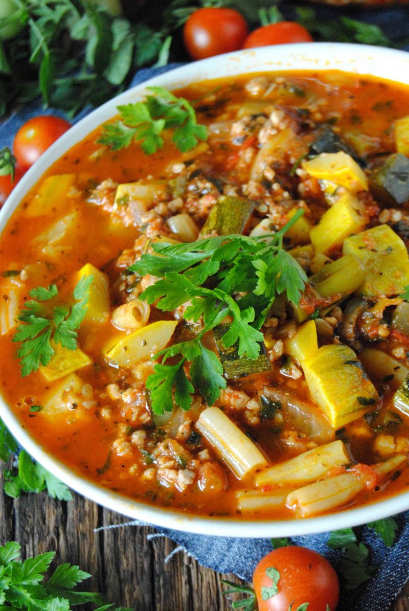 Leczo z fasolką szparagową i mięsem mielonym Leczo z fasolką szparagową i mięsem mielonym