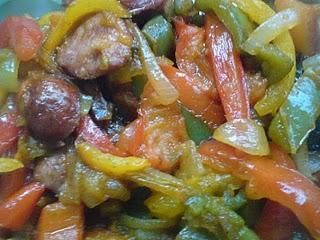 Leczo z węgierską kiełbasą Leczo z węgierską kiełbasą