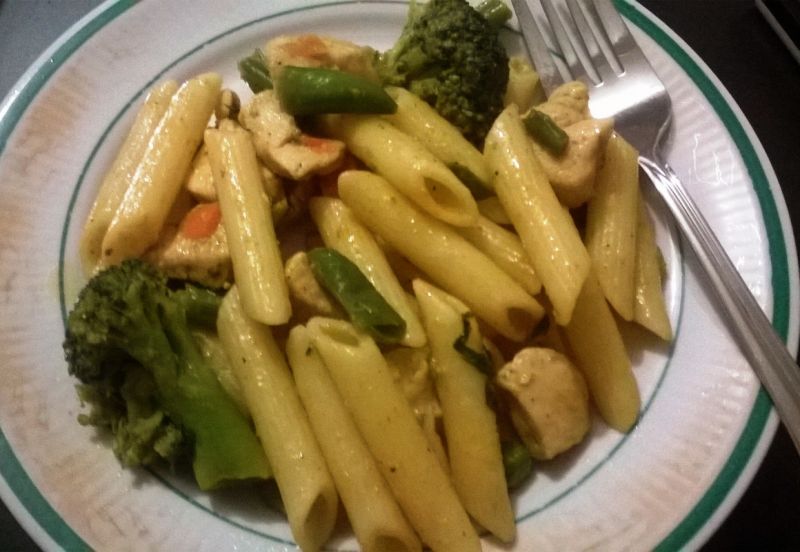 Lekki makaron z fasolką szparagową