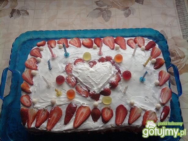 lekki śmietankowy tort lekki śmietankowy tort