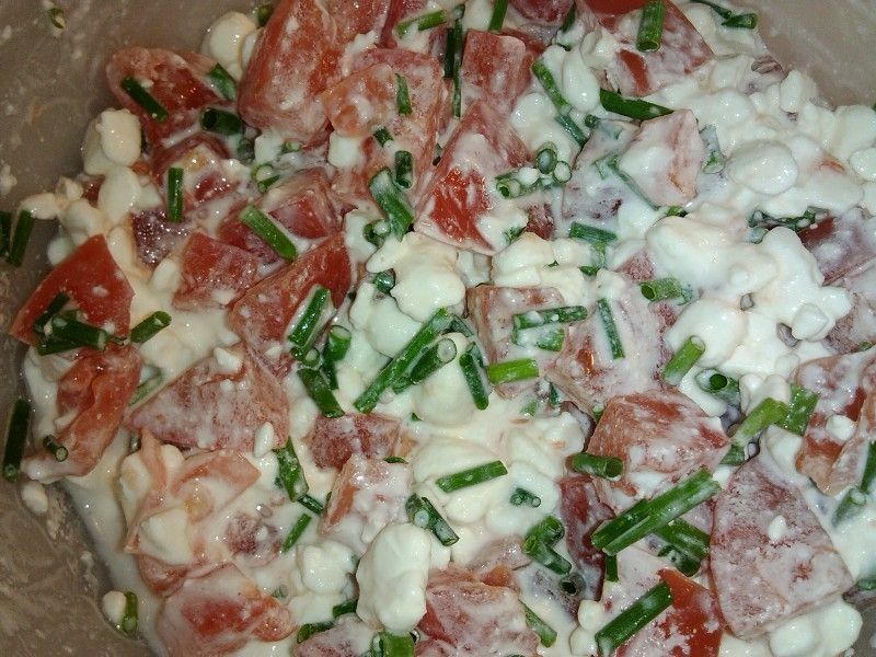 Lekki twarożek z warzywami  Lekki twarożek z warzywami