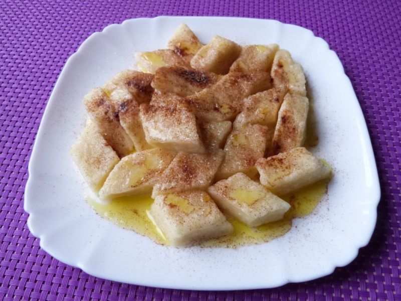 Leniwe z serem i mąką kukurydzianą