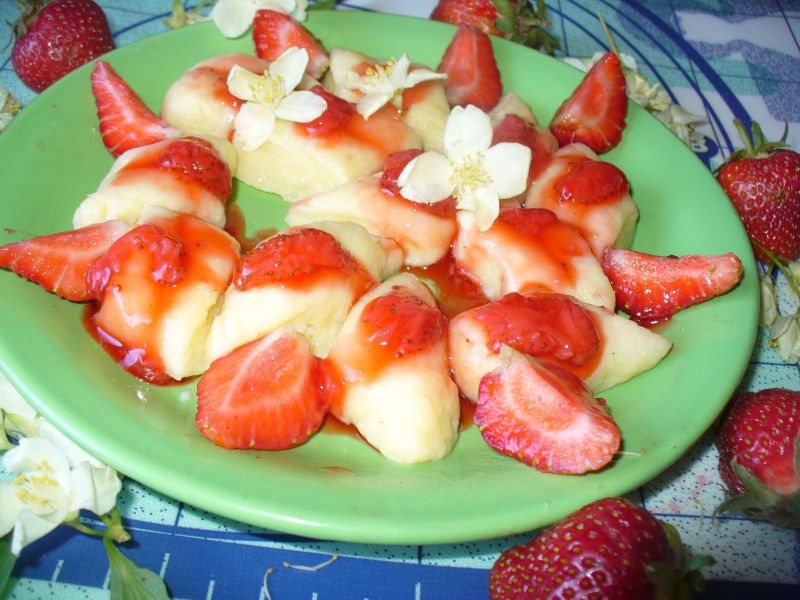 Leniwe z ziemniakami i serem na słodko 