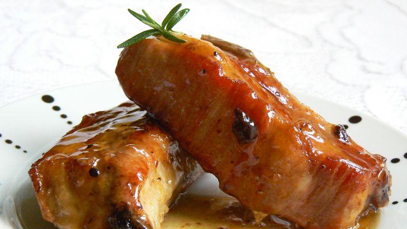 Lepkie żeberka wieprzowe