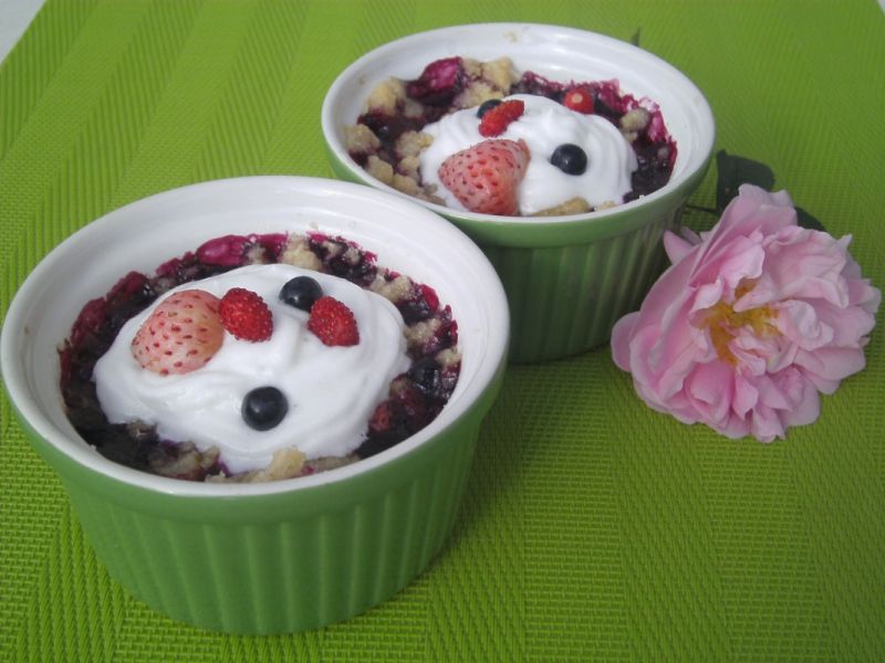 Leśny deser z kruszonką