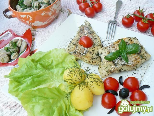 Letni obiad z dorszem i bobem