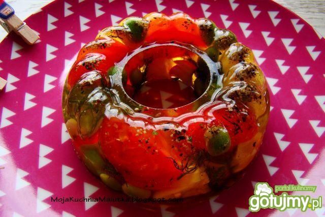 Letnia galaretka warzywna z rzodkiewką 