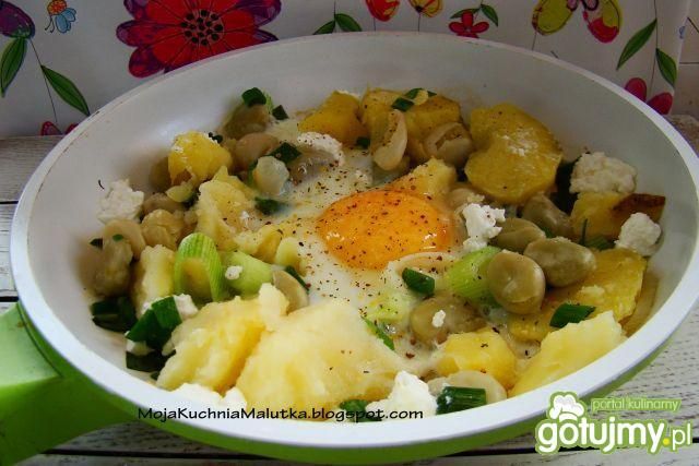 Letnia patelnia z serem kozim  Letnia patelnia z serem kozim