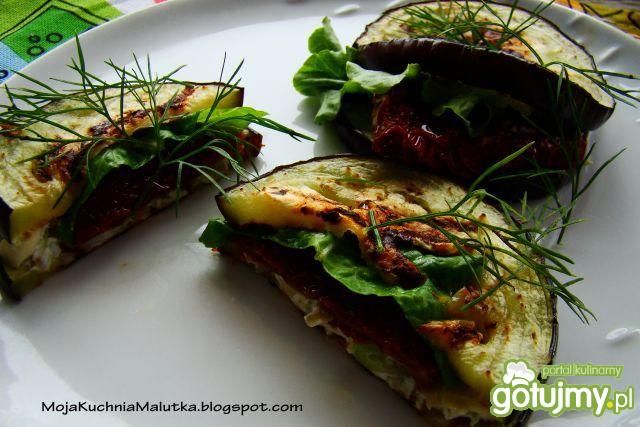 Letnie kanapeczki z  bakłażana 