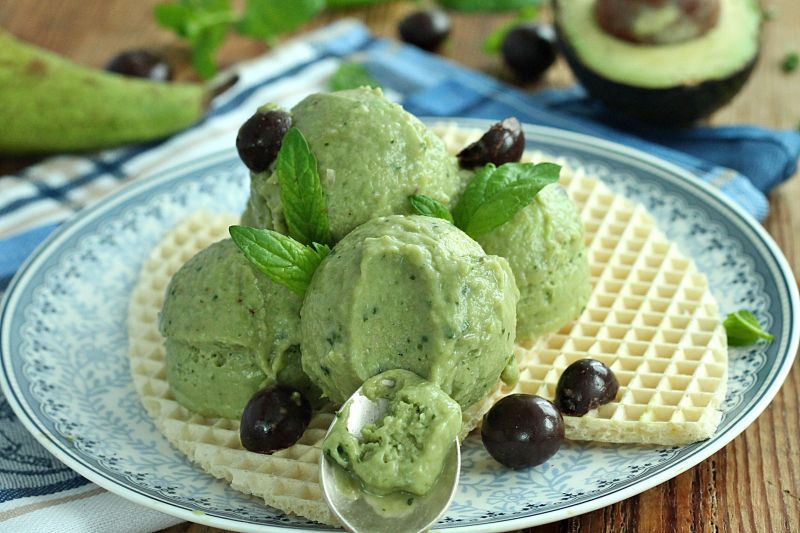Lody awokado z gruszką 