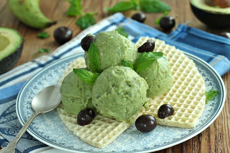 Lody awokado z gruszką 