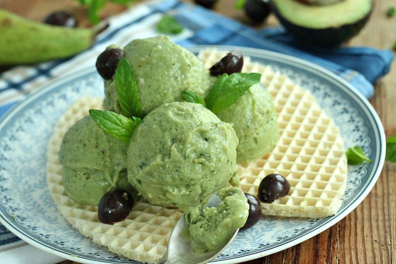 Lody awokado z gruszką 