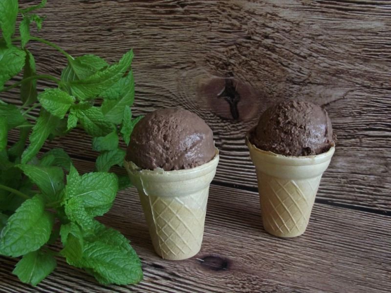 Lody czekoladowe z bananami