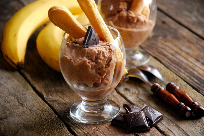 Lody czekoladowo bananowe Lody czekoladowo bananowe