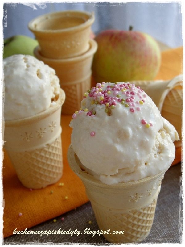 Lody jabłkowe z kropelką rumu Lody jabłkowe z kropelką rumu