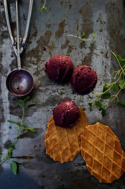 Lody jagodowe na maślance