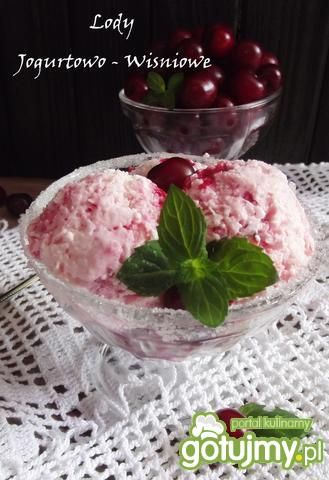 Lody jogurtowo wiśniowe