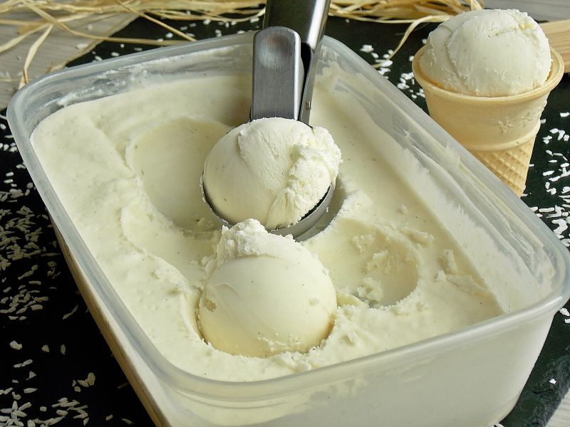 Lody kokosowe bez jajek i maszynki do lodów 