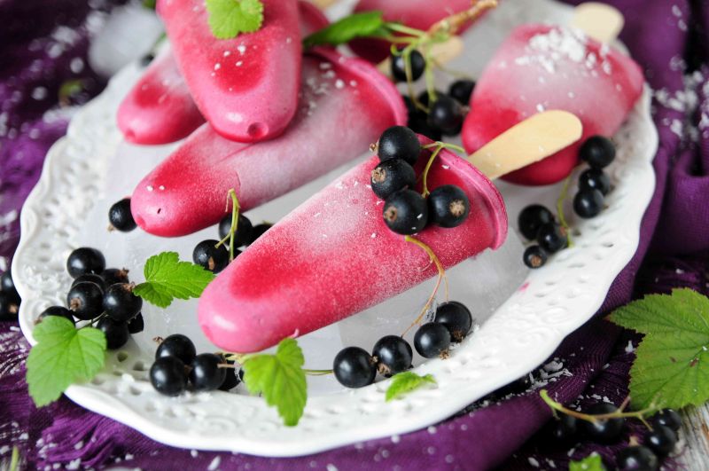 Lody kokosowo- porzeczkowe