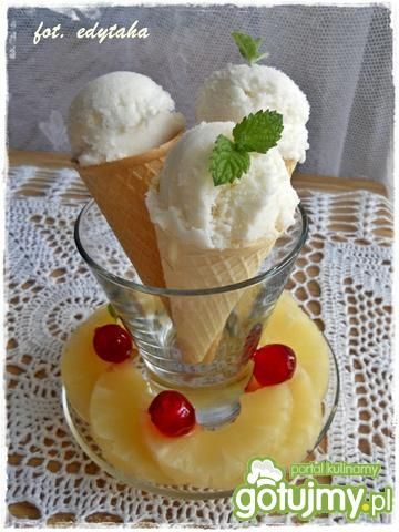 Lody pinacolada z rumem Lody pinacolada z rumem