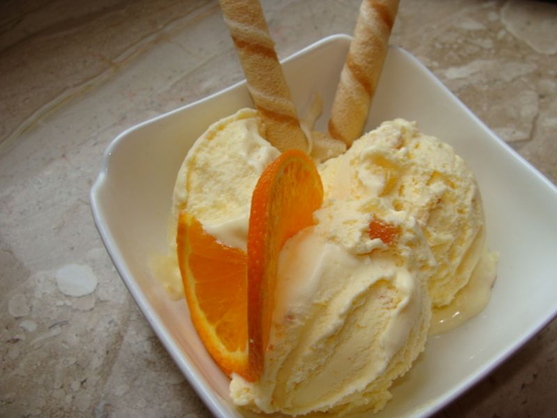 Lody pomarańczowe na żółtkach Lody pomarańczowe na żółtkach
