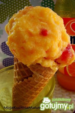 Lody pomarańczowo - truskawkowe Lody pomarańczowo - truskawkowe