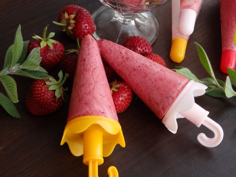 Lody truskawkowo-jogurtowe z nutą mięty