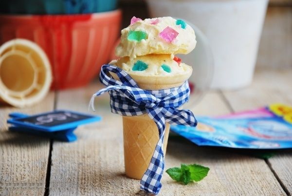 Lody waniliowe z galaretką Lody waniliowe z galaretką