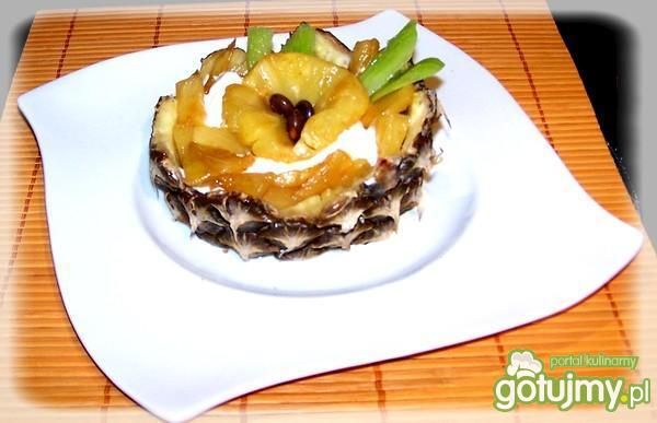 Lody waniliowe z karmelowym ananasem