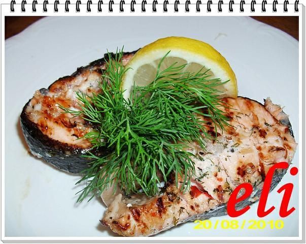 Łosoś Eli z patelni grillowej