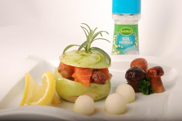 Łosoś norweski w asyście leśnych grzybów