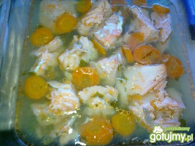 łosoś pod galaretą