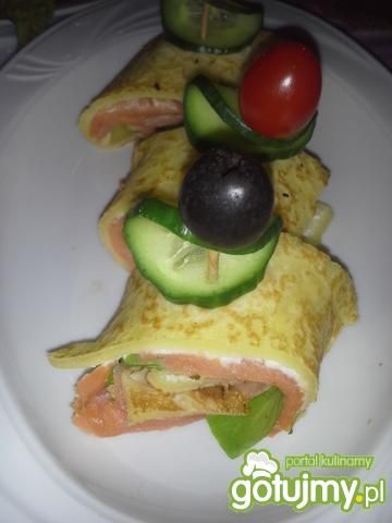 Łosoś w naleśniku