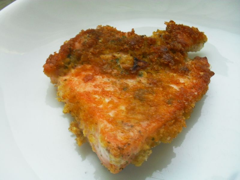 Łosoś w płatkach kukurydzianych Łosoś w płatkach kukurydzianych