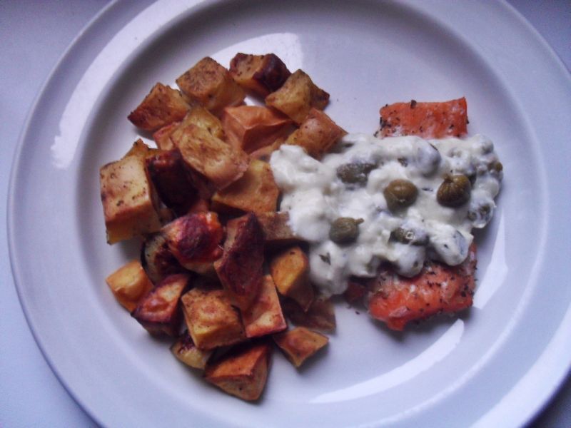 Łosoś w sosie kaparowym Łosoś w sosie kaparowym