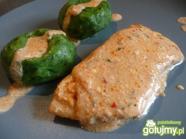 Łosoś w sosie śmietanowym wg Elfi