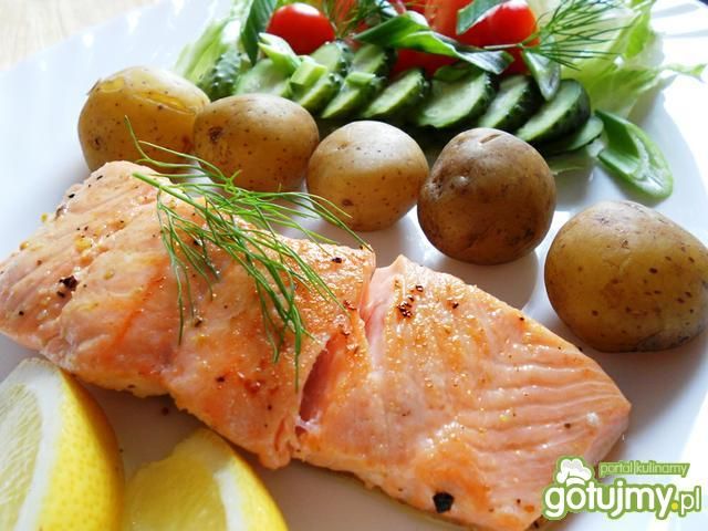 Łosoś z patelni wg edytaha Łosoś z patelni wg edytaha