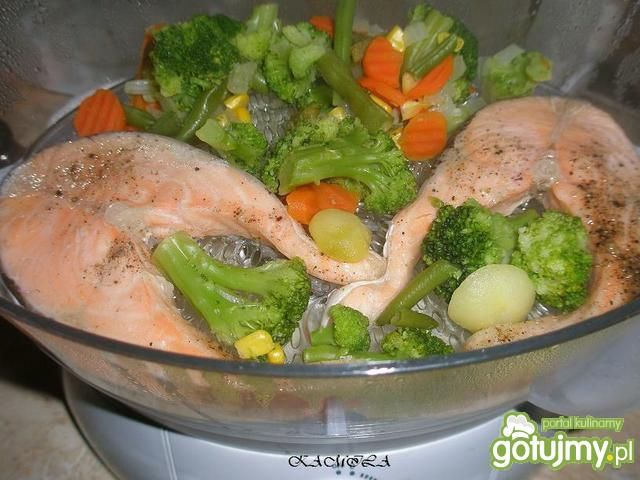 Łosoś z warzywami wg kamila1957