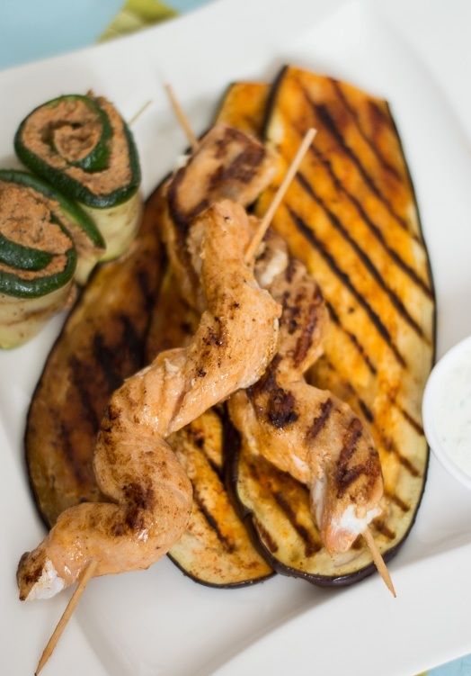 Łososiowe szaszłyki