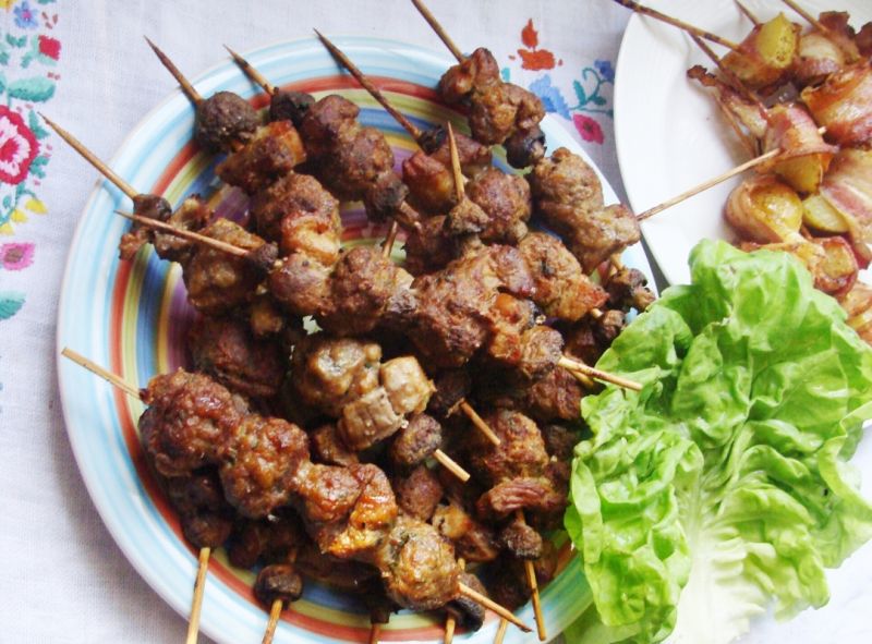 Lubczykowe szaszłyki  Lubczykowe szaszłyki