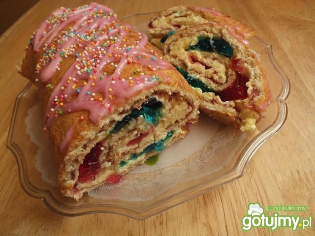 Lukrowana rolada z galaretką