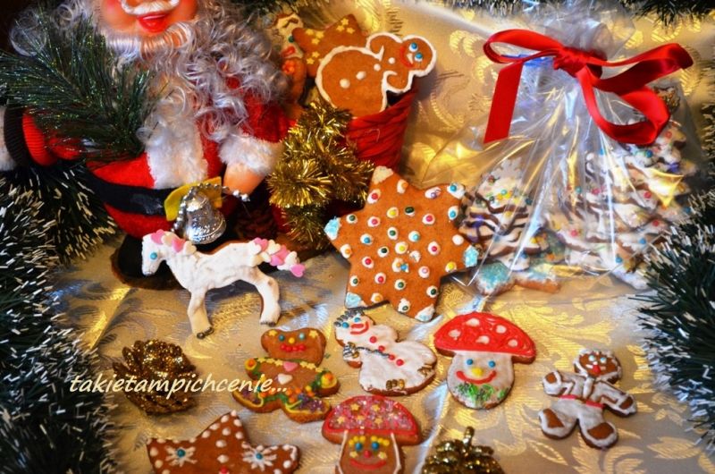 Lukrowane świąteczne pierniczki 