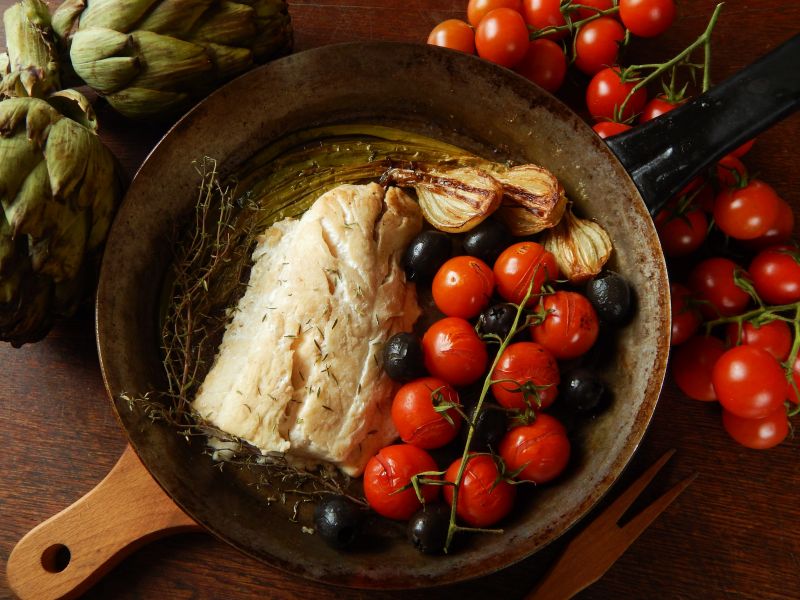 Łupacz pieczony na maśle