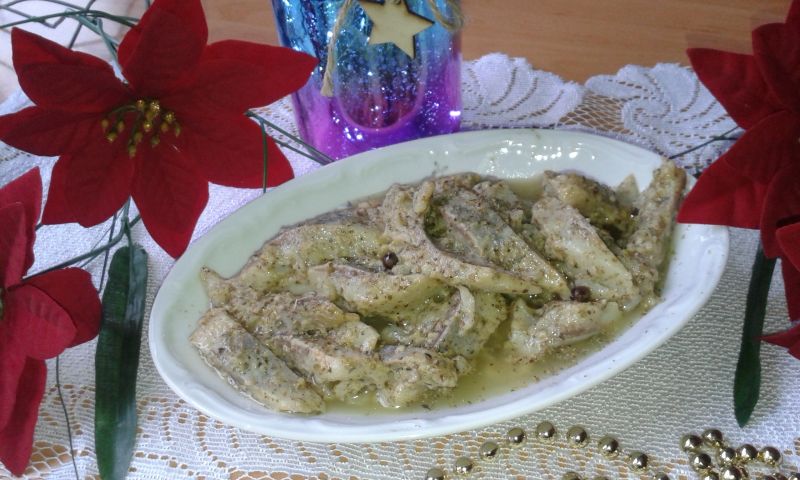 Majerankowe śledzie z czosnkiem