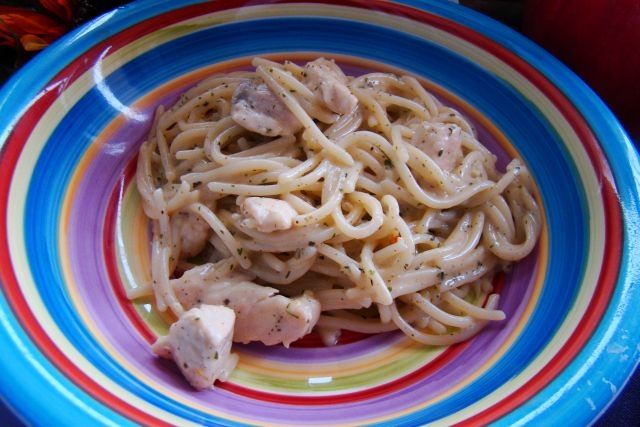 Makaron ala carbonara z piersią kurczaka  Makaron ala carbonara z piersią kurczaka