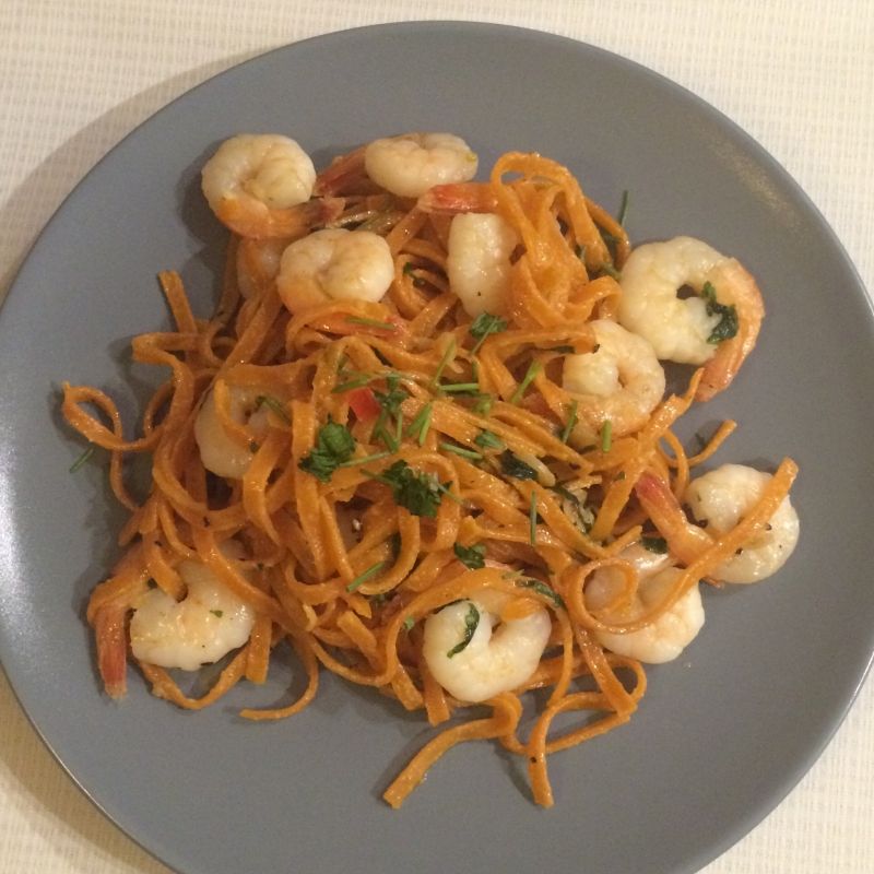 Makaron chili z krewetkami Makaron chili z krewetkami