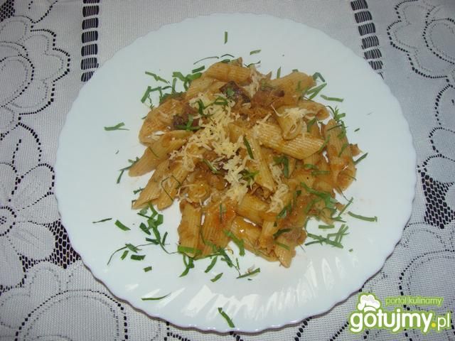 Makaron pene z kapustą  Makaron pene z kapustą