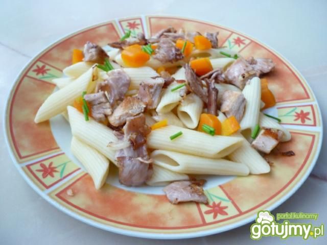 Makaron penne z mięsem i warzywami Makaron penne z mięsem i warzywami